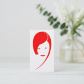 rode dame visitekaartje (Staand voorkant)