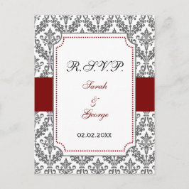 rode damp rsvp uitnodiging briefkaart