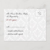 rode damp rsvp uitnodiging briefkaart (Achterkant)