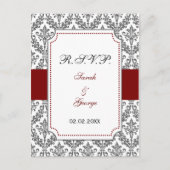 rode damp rsvp uitnodiging briefkaart (Voorkant)