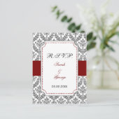 rode damp rsvp uitnodiging briefkaart (Staand voorkant)