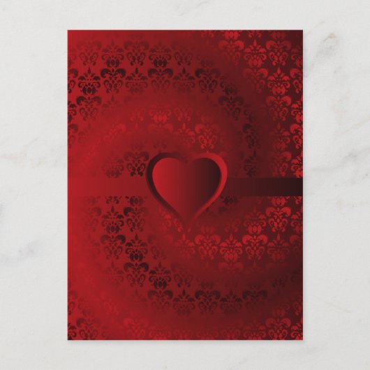 Rode damphart briefkaart (Voorkant)