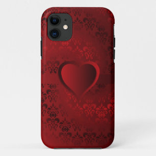 Rode damphart iPhone 11 hoesje