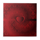 Rode damphart tegeltje (Voorkant)