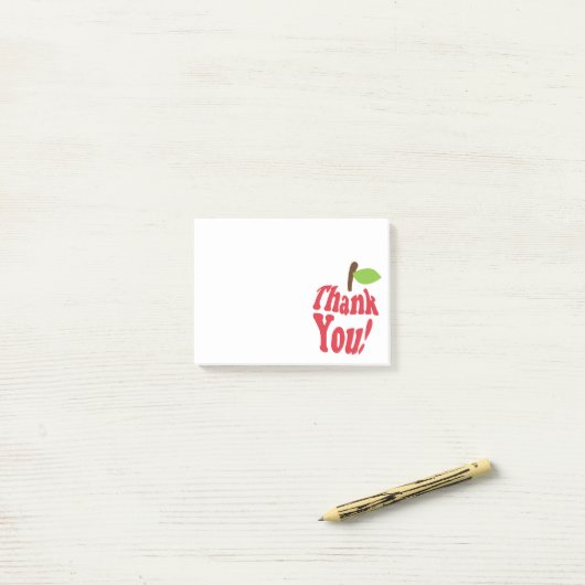 Rode Dank Je Appel Waardering Post-it® Notes (Op bureau)