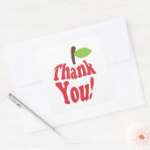 Rode Dank Je Appel Waardering Vierkante Sticker (Envelop)