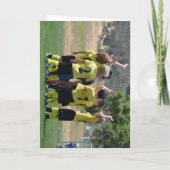 Rode Dank je Coach Kaart Teamnaam Foto (Achterkant)