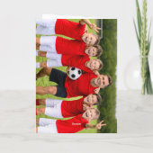 Rode Dank je Coach Kaart Teamnaam Foto (Achterkant)