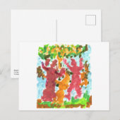 Rode danscijfers briefkaart (Voorkant / Achterkant)