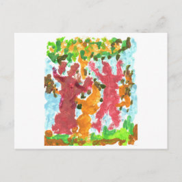 Rode danscijfers briefkaart