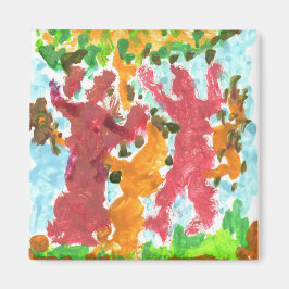 Rode danscijfers magneet