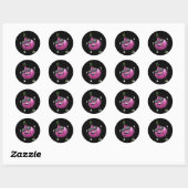 Rode dansende ui groente ronde sticker (Vel)