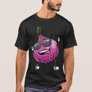 Rode Dansende Ui Groente T-shirt