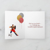 Rode dansschoenen tango hond klaar ook! kaart (Binnen)