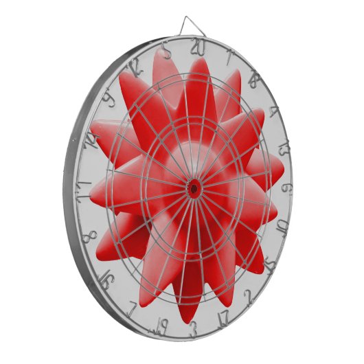 rode dartboard dartbord (Voorkant Links)