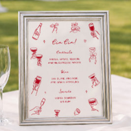 Rode Dat Is Amore Bruiloftsfeest Cin Cin Bar Poster