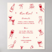 Rode Dat Is Amore Bruiloftsfeest Cin Cin Bar Poster (Voorkant)