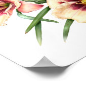 Rode Daylilies Botanische Kunstafdrukken Poster (Hoek)