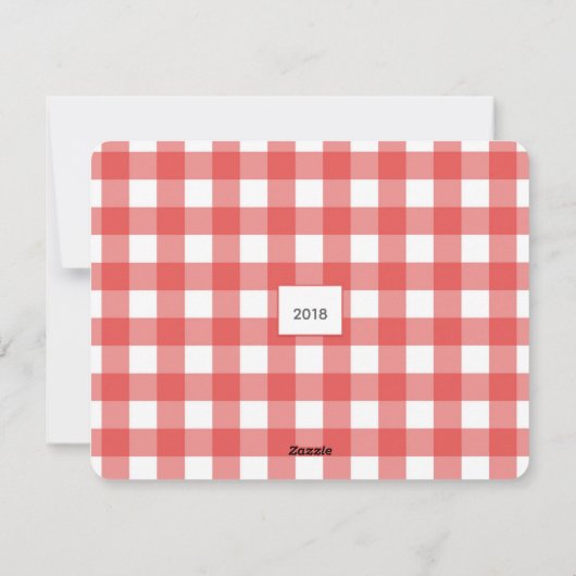 Rode de 3-foto van de Gingang Kerstkaart (Achterkant)