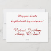 Rode de hulstbessen van de Personaliseerbare Feestdagenkaart (Achterkant)