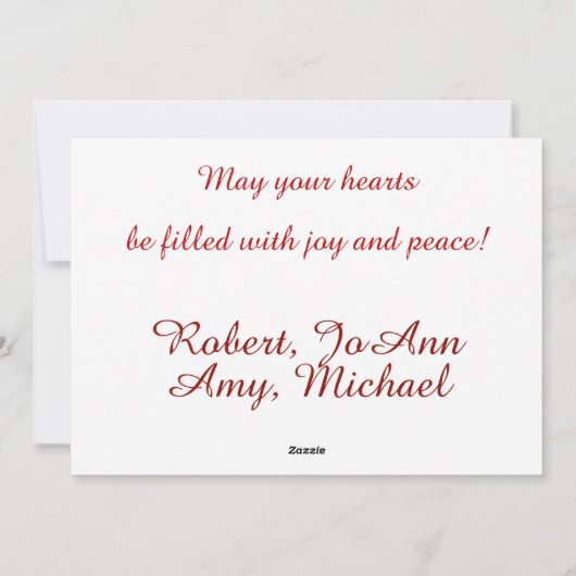 Rode de hulstbessen van de Personaliseerbare Feestdagenkaart (Achterkant)