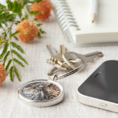 Rode De steel verwijderde van Verdubbelde Havik Sleutelhanger (Zijkant)