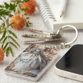 Rode De steel verwijderde van Verdubbelde Havik Sleutelhanger (Voorkant Rechts)