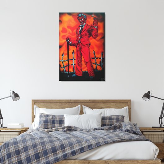 Rode dealer canvas afdruk (Insitu (Slaapkamer))