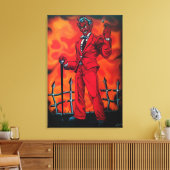 Rode dealer canvas afdruk (Insitu (Woonkamer))