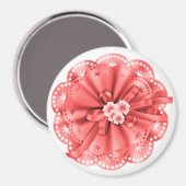 Rode decoratie magneet (Voorkant / Achterkant)