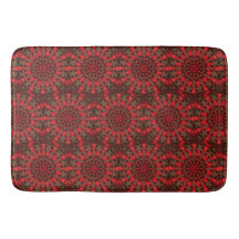 Rode decoratieve badmat