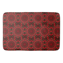 Rode decoratieve badmat