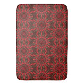 Rode decoratieve badmat (Voorkant Verticaal)