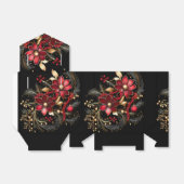 Rode Decoratieve Bloemen Vakantie Cadeaubox Bedankdoosjes (Uitgevouwen)