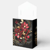 Rode Decoratieve Bloemen Vakantie Cadeaubox Bedankdoosjes (Geopend)
