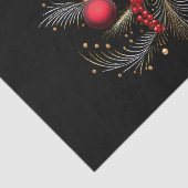 Rode Decoratieve Bloemen Vakantie Tissue Paper Tissuepapier (Detail)