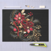 Rode Decoratieve Bloemen Vakantie Tissue Paper Tissuepapier (Craft)