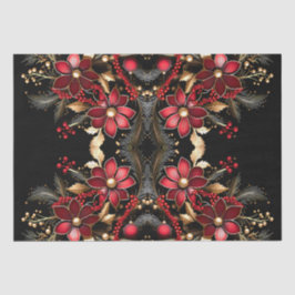 Rode Decoratieve Bloemen Vakantie Tissue Paper Tissuepapier