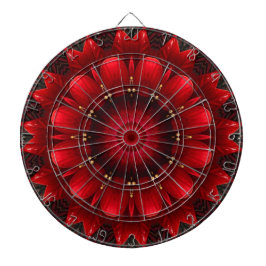 Rode decoratieve bloemendartbord dartbord