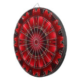 Rode decoratieve bloemendartbord dartbord (Voorkant Rechts)