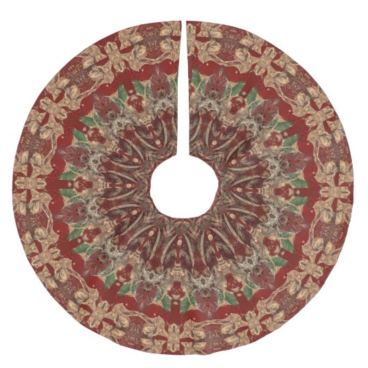 Rode decoratieve boomkleed kerstboom rok (Voorkant)