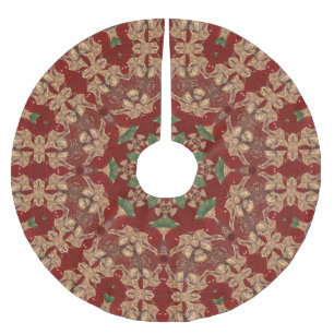 Rode decoratieve boomkleed kerstboom rok