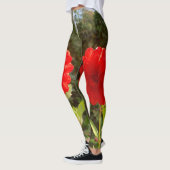 Rode decoratieve Dahlia Leggings (Links)
