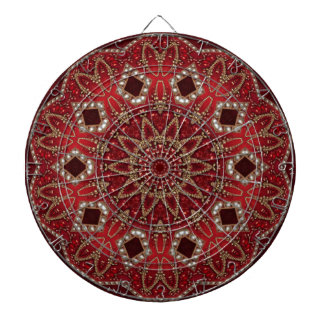 Rode decoratieve dartbord