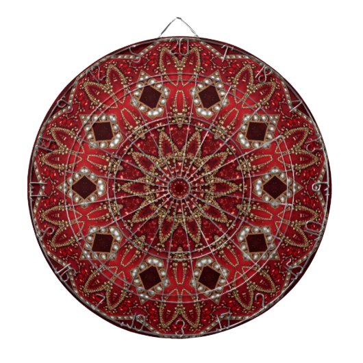 Rode decoratieve dartbord (Voorkant)