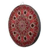 Rode decoratieve dartbord (Voorkant Rechts)