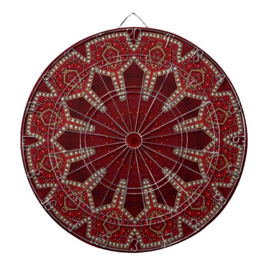 Rode decoratieve dartbord (Voorkant)
