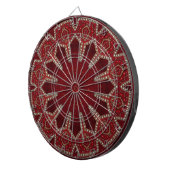 Rode decoratieve dartbord (Voorkant Rechts)