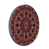 Rode decoratieve dartbord (Voorkant Links)