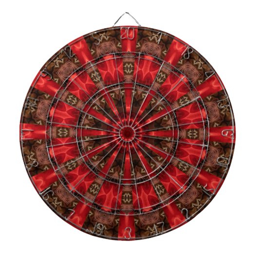 Rode decoratieve dartbord (Voorkant)